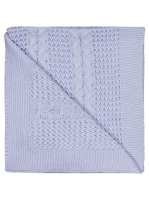 Civil Baby Saç Örgülü Düz Battaniye - Mavi Standart - S000488804-17234