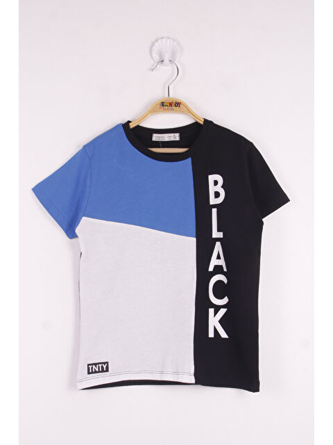 Toontoykids Erkek Çocuk Black Baskılı Garnili Tişört - S000417942-37414