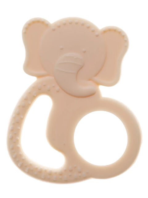 Babyjem Silikon Fil Diş Kaşıyıcı Ekru