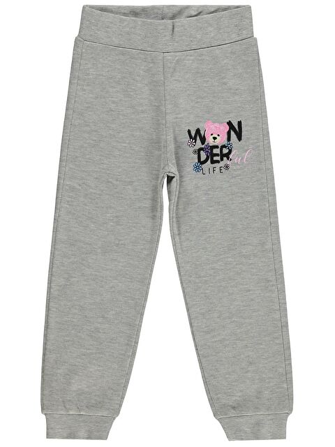 Civil Girls Wonderful Life Baskılı 2-5 Yaş Eşofman Altı - Gri 5-6 Yaş - S000526602-20600