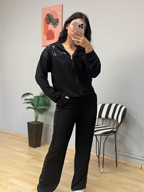 Jane's Kadın Iki Iplik Kumaş Pul Ve Fermuar Detaylı Ikili Takım