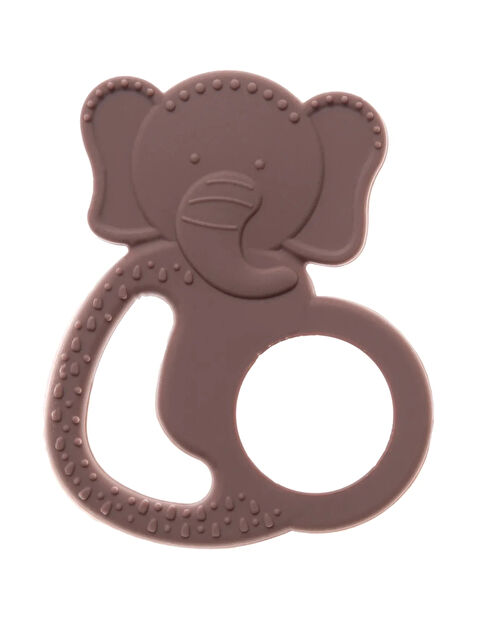 Babyjem Silikon Fil Diş Kaşıyıcı Mocha