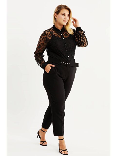 Mylinemoda Cep Detaylı Kemerli Klasik Pantolon - S000242327-19351