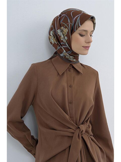 ARMİNE Saf İpek Twill Eşarp 9512D 54 - S000501837-28102