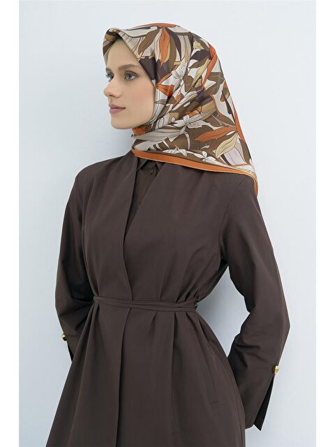 ARMİNE Saf İpek Twill Eşarp 9500D 80 - S000501838-19413