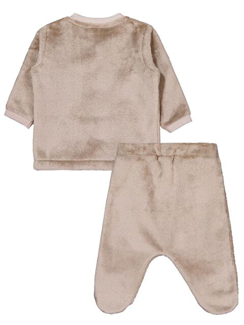 Civil Baby Ayıcık Nakışlı 1-9 Ay Pijama Takımı - Kahverengi 3-6 Ay - S000485276-29705