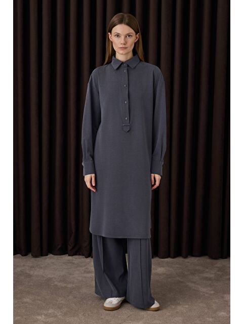 HE-QA Modal Efektli Takım Lacivert