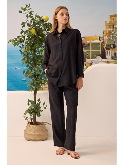 HE-QA Rahat Kesim Basic Takım Siyah