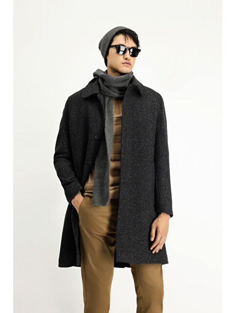 Kiğılı Yünlü Klasik Kaban