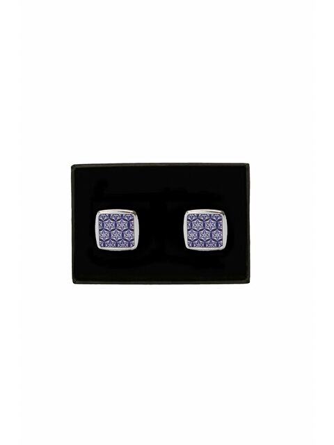 Altınyıldız Classics Erkek Gri-Mavi Gri-Mavi Klasik Kol Düğmesi - S000416539-37282