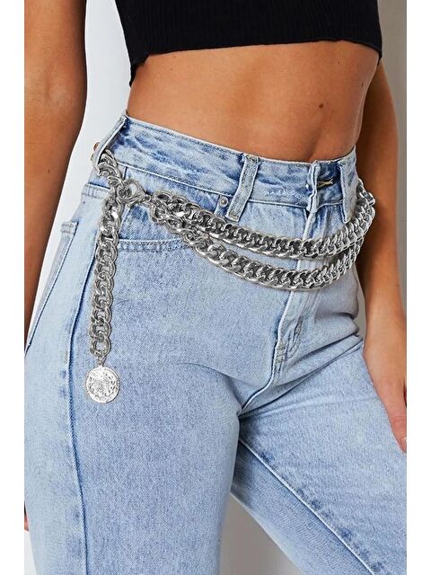 New Obsessions Madalyon sallantılı Metal Thora Zincir Kemer - S000171815-18105