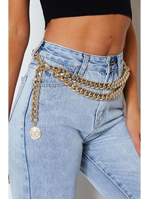 New Obsessions Madalyon sallantılı Metal Thora Zincir Kemer - S000171815-20076