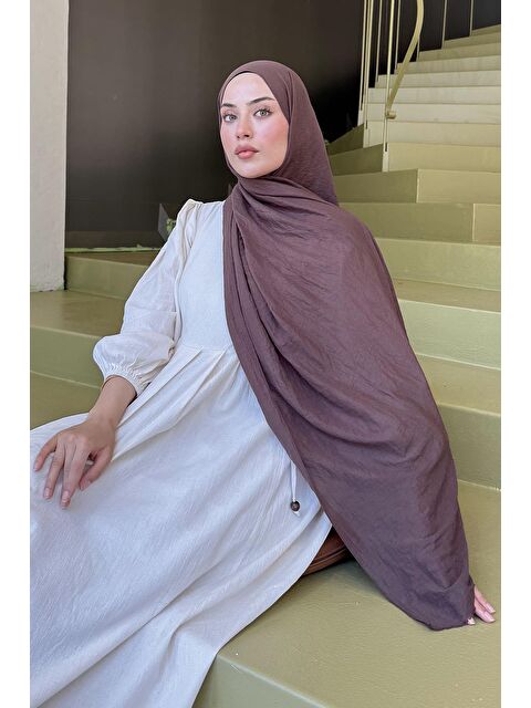 Lamelif Organic Premium Şal Kahverengi - S000529707-19413