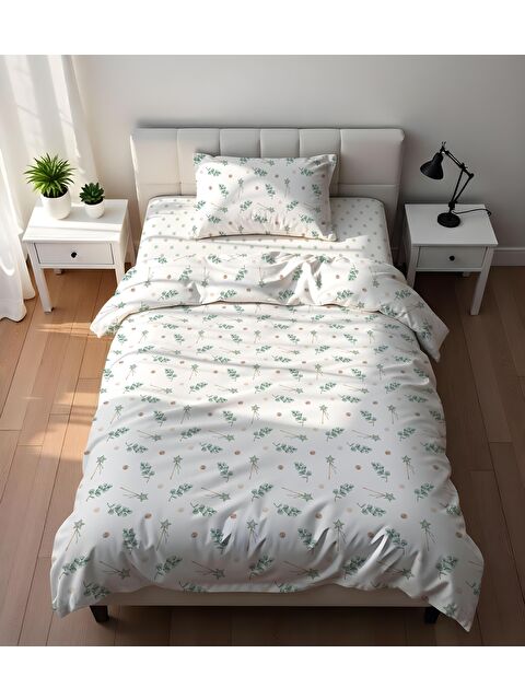 Evmila Minik Çiçekler Desenli Çarşafsız 2'li Takım Baskılı Nevresim Takımı 160x220 cm - S000407806-23173