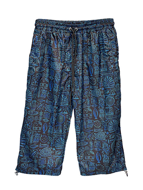 Adasea Erkek Havuz Deniz Uzun Kapri Şort Mayo K105 Koyu Lacivert - S000413085-29672