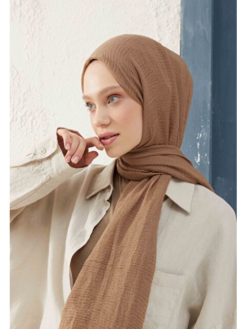Fresh Scarfs Bürümcük Şal Camel - S000420524-4557