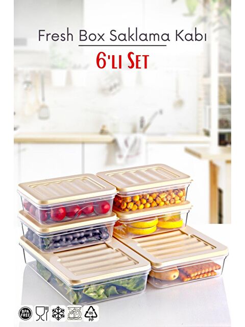 Nandy Home 6'lı Set Freshbox Mikrodalga ve Difrize Uygun Saklama Kabı SET 2 - X2 1,2 Lt / X4 0,6 Lt - S000160003-19966