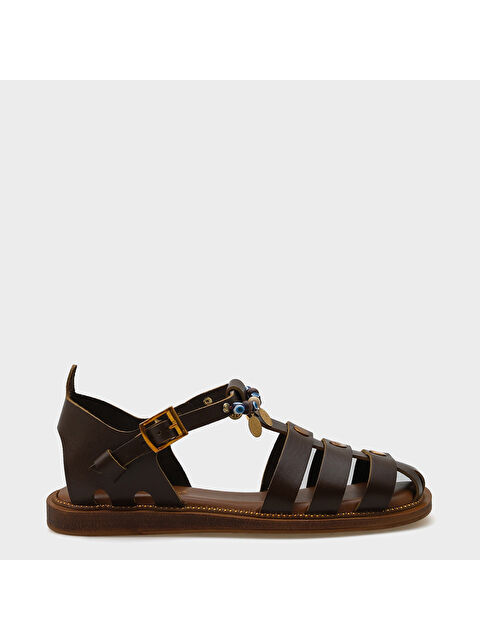 Capone Outfitters Elora Akseusarlı Deri Kadın Sandalet - S000509283-19413