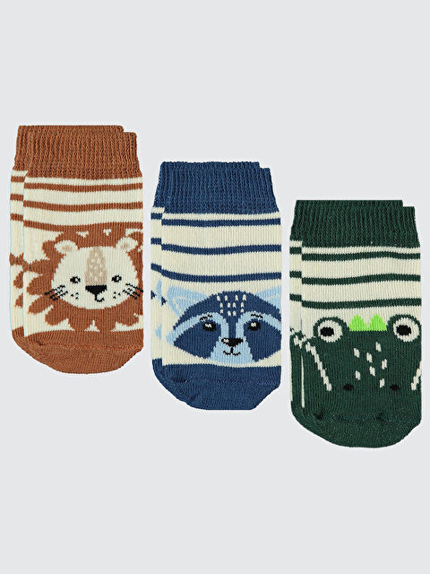 Civil Baby Erkek Bebek 3'lü Çorap Set 6-18 Ay Yeşil - S000368033-18194