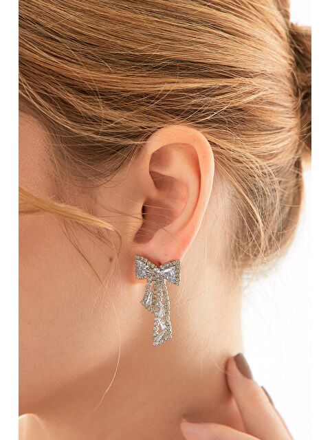 Fullamoda Taşlı Fiyonk Küpe - S000348078-8826