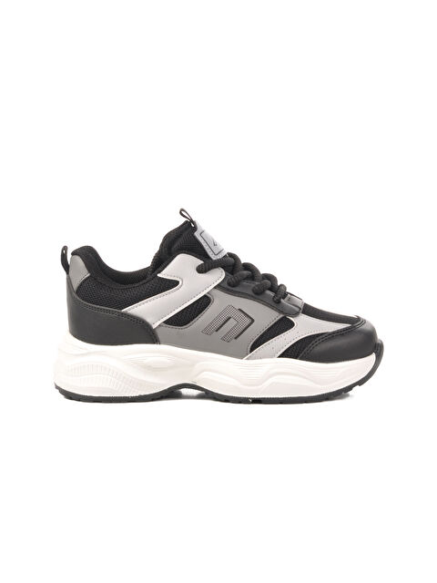 Ayakmod Siyah Fileli Hafif Hava Alabilen Erkek Çocuk Spor Ayakkabı Birian F