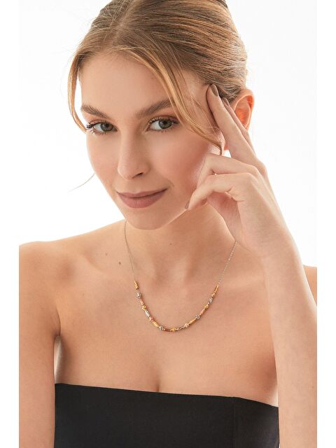 Fullamoda Boru Boncuklu Çelik Kolye - S000348089-18105