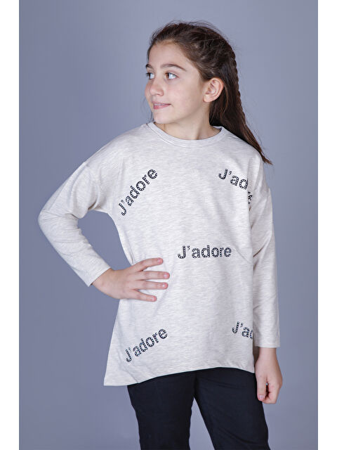 Toontoykids Kız Çocuk Jadore Baskılı Tişört