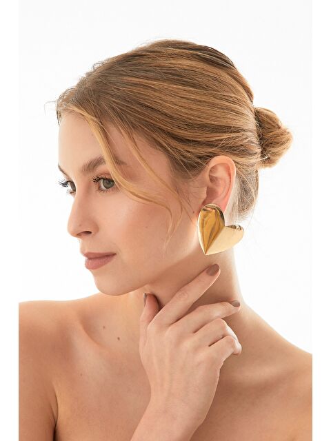 Fullamoda Büyük Kalpli Küpe - S000348059-20076