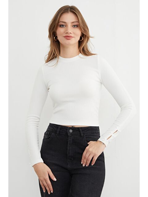 Fullamoda Fitilli Kolları Fiyonk Detaylı Bluz - S000471298-20063