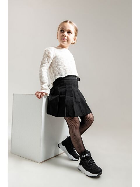 Mnpc Kız Çocuk Siyah Suni Deri Suya Dayanıklı Anatomik Günlük Bot - S000447403-19351