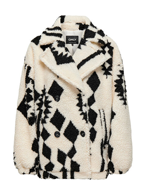 Only Onlpop Oversize Fit Desenli Ceket Yaka Mont 15329909 - S000485297-6418