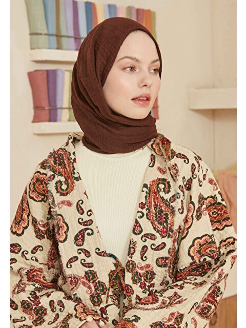 Fresh Scarfs Bürümcük Şal Kakao - S000420524-26424