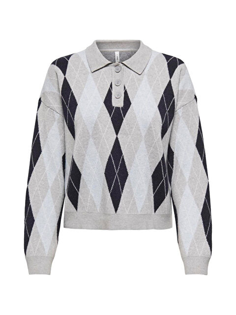 Only Onlibi Regular Fit Düğmeli Polo Yaka Kazak 15360541 - S000485293-17308