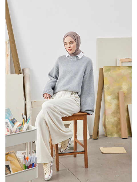 Fresh Scarfs Bambu Şal Koyu Vizon - S000420480-9561