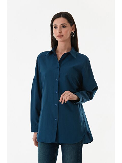 Fullamoda Basic Terikoton Kumaş Gömlek - S000341848-21164