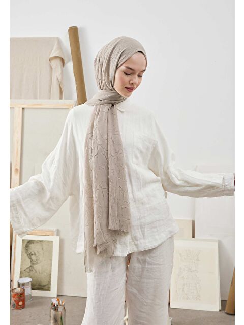 Fresh Scarfs Bambu Şal Tas Rengı - S000420480-25636