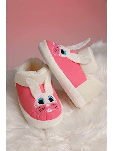 Oksit Tavşan Desenli Kaydırmaz Taban Termal Isı Kreş Ev Okul Ayakkabısı Bebek Çocuk Panduf Ev Botu - S000284214-20024