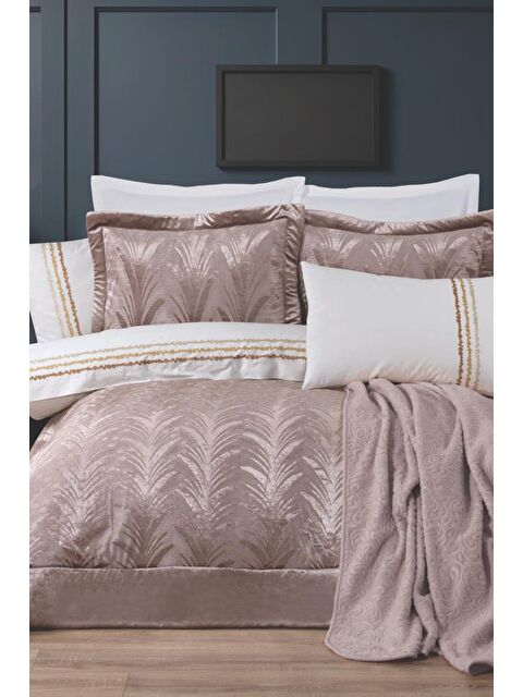 Çeyiz Diyarı Samish 10 Parça Battaniyeli Çeyiz Seti Bej - S000495017-19928