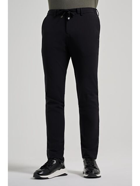İMZA Siyah Esnek Yandan Cepli Casual Slim Fit Jogger Pantolon 1003250118 - S000388001-19351