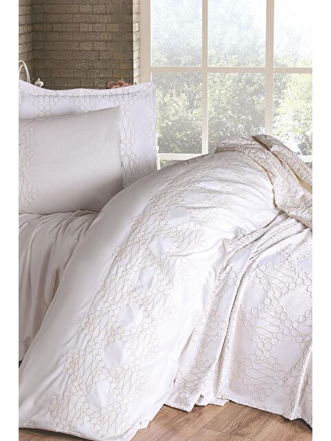 Çeyiz Diyarı Kristina 10 Parça Çeyiz Seti Krem - S000495019-19966