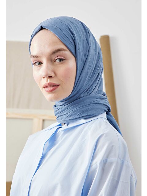 Fresh Scarfs Bambu Şal İndigo - S000420480-23093