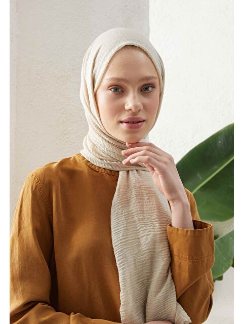 Fresh Scarfs Bürümcük Şal Fildişi - S000420524-25636