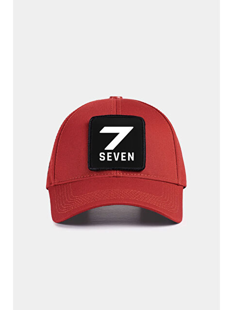 BlackBörk Six 7 Numara Logolu Kırmızı Beyzbol Şapka