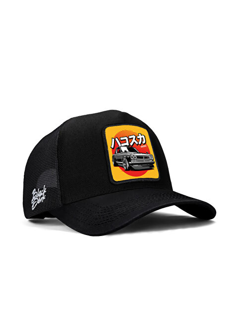BlackBörk DM Logolu Siyah Trucker Şapka