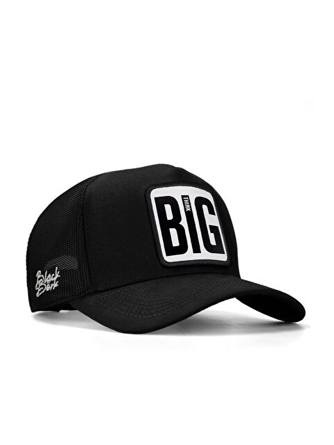 BlackBörk Big Think Logolu Siyah Trucker Şapka