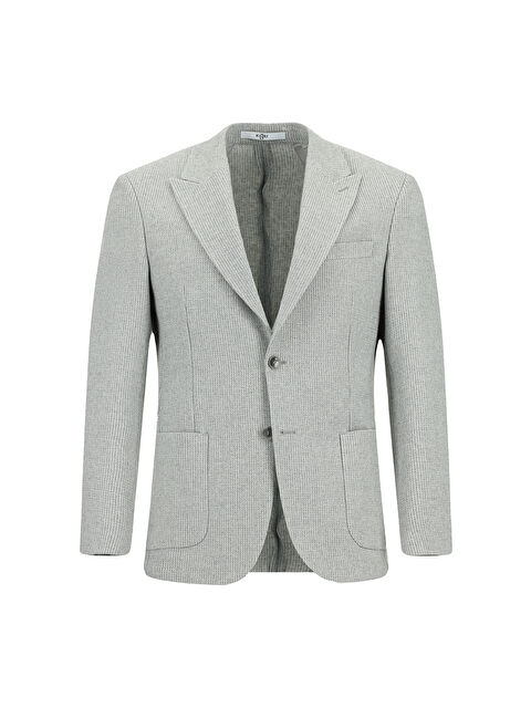 Kiğılı Slim Fit Dar Kesim Yünlü Desenli Spor Ceket - S000443169-17308