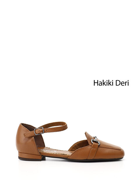 GÖNDERİ(R) Kadın KAHVERENGİ-TABA Tokalı Hakiki Deri Mary Jane Babet - S000493536-37323