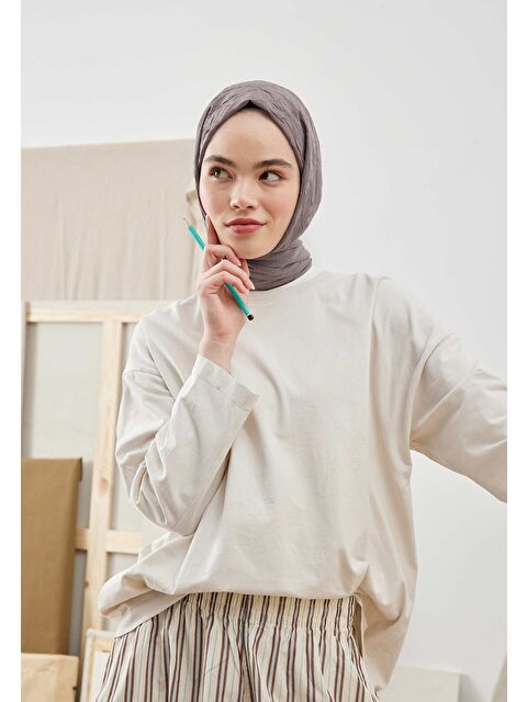 Fresh Scarfs Bambu Şal Füme - S000420480-33408