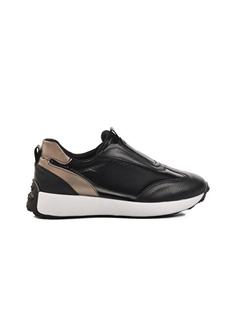 Ayakmod Siyah-Beyaz Slip-On Kadın Sneaker 7539 - S000273628-37424