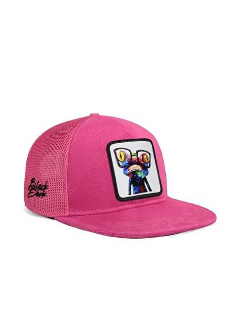 BlackBörk Hip Hop Kids Bukalemun Logolu Pembe Çocuk Trucker Şapka